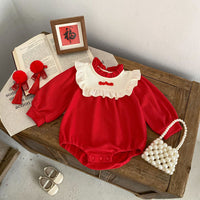 Load image into Gallery viewer, Baby Girls Color-blocking Rompers Wholesale 24011161
