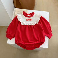 Load image into Gallery viewer, Baby Girls Color-blocking Rompers Wholesale 24011161
