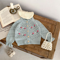 Load image into Gallery viewer, Baby Kid Girls Flower Embroidered Cardigan Wholesale 24011162
