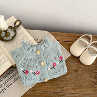 Load image into Gallery viewer, Baby Kid Girls Flower Embroidered Cardigan Wholesale 24011162
