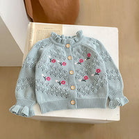 Load image into Gallery viewer, Baby Kid Girls Flower Embroidered Cardigan Wholesale 24011162
