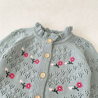 Load image into Gallery viewer, Baby Kid Girls Flower Embroidered Cardigan Wholesale 24011162
