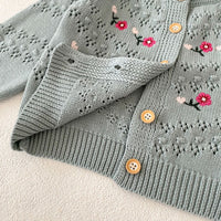 Load image into Gallery viewer, Baby Kid Girls Flower Embroidered Cardigan Wholesale 24011162
