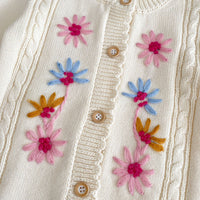 Load image into Gallery viewer, Baby Girls Flower Embroidered Jumpsuits Wholesale 24011176
