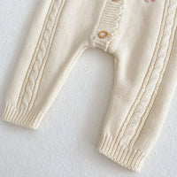 Load image into Gallery viewer, Baby Girls Flower Embroidered Jumpsuits Wholesale 24011176
