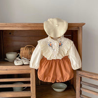 Load image into Gallery viewer, 2 Pieces Set Baby Kid Girls Flower Tops And Solid Color Shorts Wholesale 24011180
