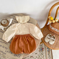 Load image into Gallery viewer, 2 Pieces Set Baby Kid Girls Flower Tops And Solid Color Shorts Wholesale 24011180
