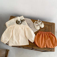 Load image into Gallery viewer, 2 Pieces Set Baby Kid Girls Flower Tops And Solid Color Shorts Wholesale 24011180

