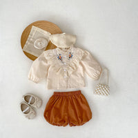 Load image into Gallery viewer, 2 Pieces Set Baby Kid Girls Flower Tops And Solid Color Shorts Wholesale 24011180

