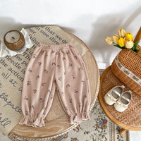 Load image into Gallery viewer, Baby Kid Girls Flower Print Pants Wholesale 24011191
