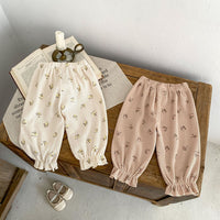 Load image into Gallery viewer, Baby Kid Girls Flower Print Pants Wholesale 24011191
