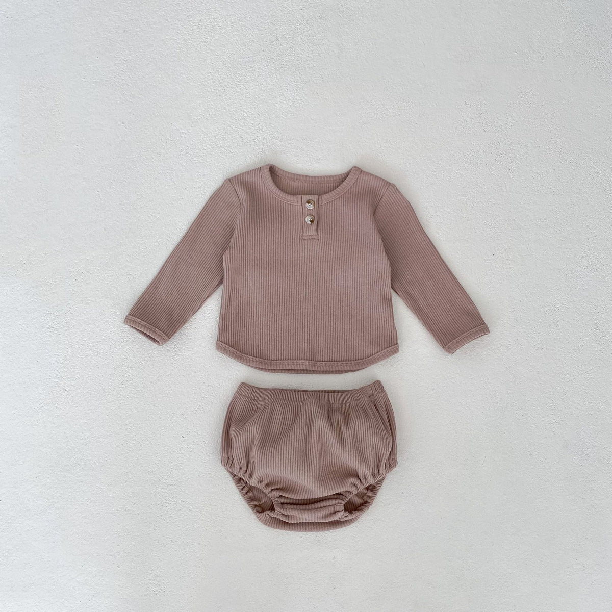 2 Pieces Set Baby Girls Solid Color Tops And Shorts Wholesale 24011195