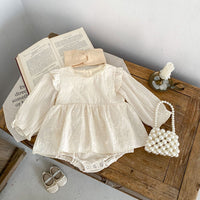 Load image into Gallery viewer, Baby Girls Solid Color Rompers Wholesale 24011197
