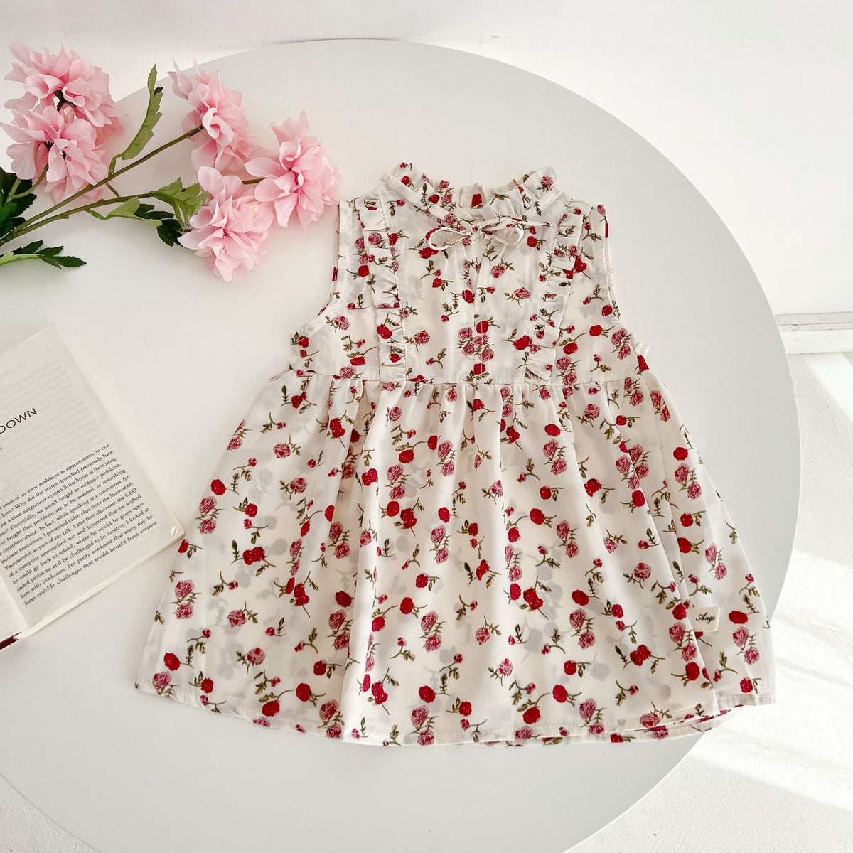 Baby Kid Girls Flower Print Dresses Wholesale 24030110