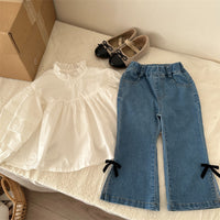 Load image into Gallery viewer, Baby Kid Girls Solid Color Pants Jeans Wholesale 240301121
