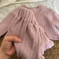 Load image into Gallery viewer, 2 Pieces Set Baby Kid Girls Solid Color Tops And Shorts Wholesale 240301130
