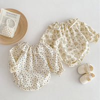 Load image into Gallery viewer, Baby Kid Girls Flower Print Rompers Wholesale 240301132
