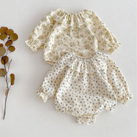 Load image into Gallery viewer, Baby Kid Girls Flower Print Rompers Wholesale 240301132
