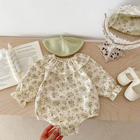 Load image into Gallery viewer, Baby Kid Girls Flower Print Rompers Wholesale 240301132
