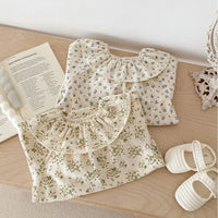 Load image into Gallery viewer, Baby Kid Girls Flower Print Rompers Wholesale 240301132
