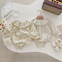 Load image into Gallery viewer, Baby Kid Girls Flower Print Rompers Wholesale 240301132
