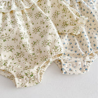 Load image into Gallery viewer, Baby Kid Girls Flower Print Rompers Wholesale 240301132
