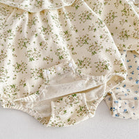 Load image into Gallery viewer, Baby Kid Girls Flower Print Rompers Wholesale 240301132
