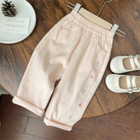 Load image into Gallery viewer, Baby Kid Girls Animals Embroidered Pants Wholesale 240301135
