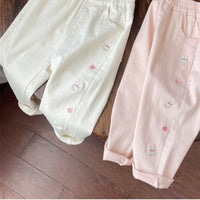 Load image into Gallery viewer, Baby Kid Girls Animals Embroidered Pants Wholesale 240301135
