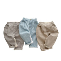 Load image into Gallery viewer, Baby Kid Boys Solid Color Striped Pants Wholesale 24030114
