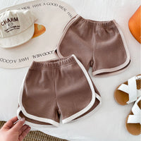 Load image into Gallery viewer, 2 Pieces Set Baby Kid Girls Boys Solid Color Tops And Shorts Wholesale 240301145
