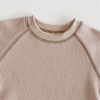 Load image into Gallery viewer, 2 Pieces Set Baby Kid Girls Boys Solid Color Tops And Shorts Wholesale 240301145
