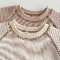 Load image into Gallery viewer, 2 Pieces Set Baby Kid Girls Boys Solid Color Tops And Shorts Wholesale 240301145
