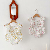 Load image into Gallery viewer, Baby Kid Girls Flower Print Rompers Wholesale 240301146

