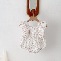 Load image into Gallery viewer, Baby Kid Girls Flower Print Rompers Wholesale 240301146
