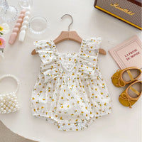 Load image into Gallery viewer, Baby Kid Girls Flower Print Rompers Wholesale 240301146
