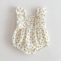 Load image into Gallery viewer, Baby Kid Girls Flower Print Rompers Wholesale 240301146
