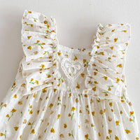 Load image into Gallery viewer, Baby Kid Girls Flower Print Rompers Wholesale 240301146
