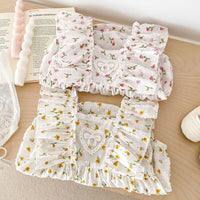 Load image into Gallery viewer, Baby Kid Girls Flower Print Rompers Wholesale 240301146
