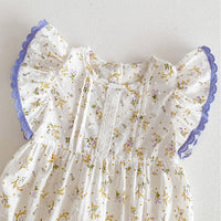 Load image into Gallery viewer, Baby Kid Girls Flower Print Rompers Wholesale 240301147
