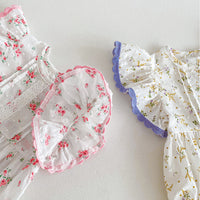 Load image into Gallery viewer, Baby Kid Girls Flower Print Rompers Wholesale 240301147
