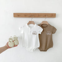 Load image into Gallery viewer, 2 Pieces Set Baby Kid Boys Solid Color Cartoon Tops And Shorts Wholesale 240301150
