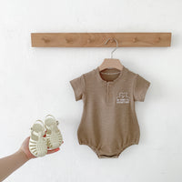 Load image into Gallery viewer, 2 Pieces Set Baby Kid Boys Solid Color Cartoon Tops And Shorts Wholesale 240301150
