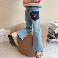 Load image into Gallery viewer, Kid Girls Solid Color Pants Jeans Wholesale 240301151
