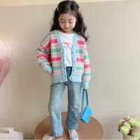 Load image into Gallery viewer, Kid Girls Solid Color Pants Jeans Wholesale 240301151
