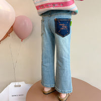 Load image into Gallery viewer, Kid Girls Solid Color Pants Jeans Wholesale 240301151
