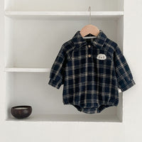 Load image into Gallery viewer, Baby Kid Boys Checked Rompers Wholesale 240301165
