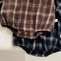 Load image into Gallery viewer, Baby Kid Boys Checked Rompers Wholesale 240301165
