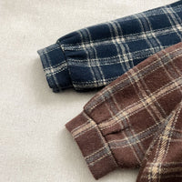 Load image into Gallery viewer, Baby Kid Boys Checked Rompers Wholesale 240301165
