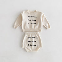 Load image into Gallery viewer, 2 Pieces Set Baby Kid Girls Boys Letters Tops And Shorts Wholesale 240301168
